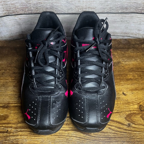 Puma Tazon 6 Women’s Sneakers- Black & Red Rose - Picture 5 of 6